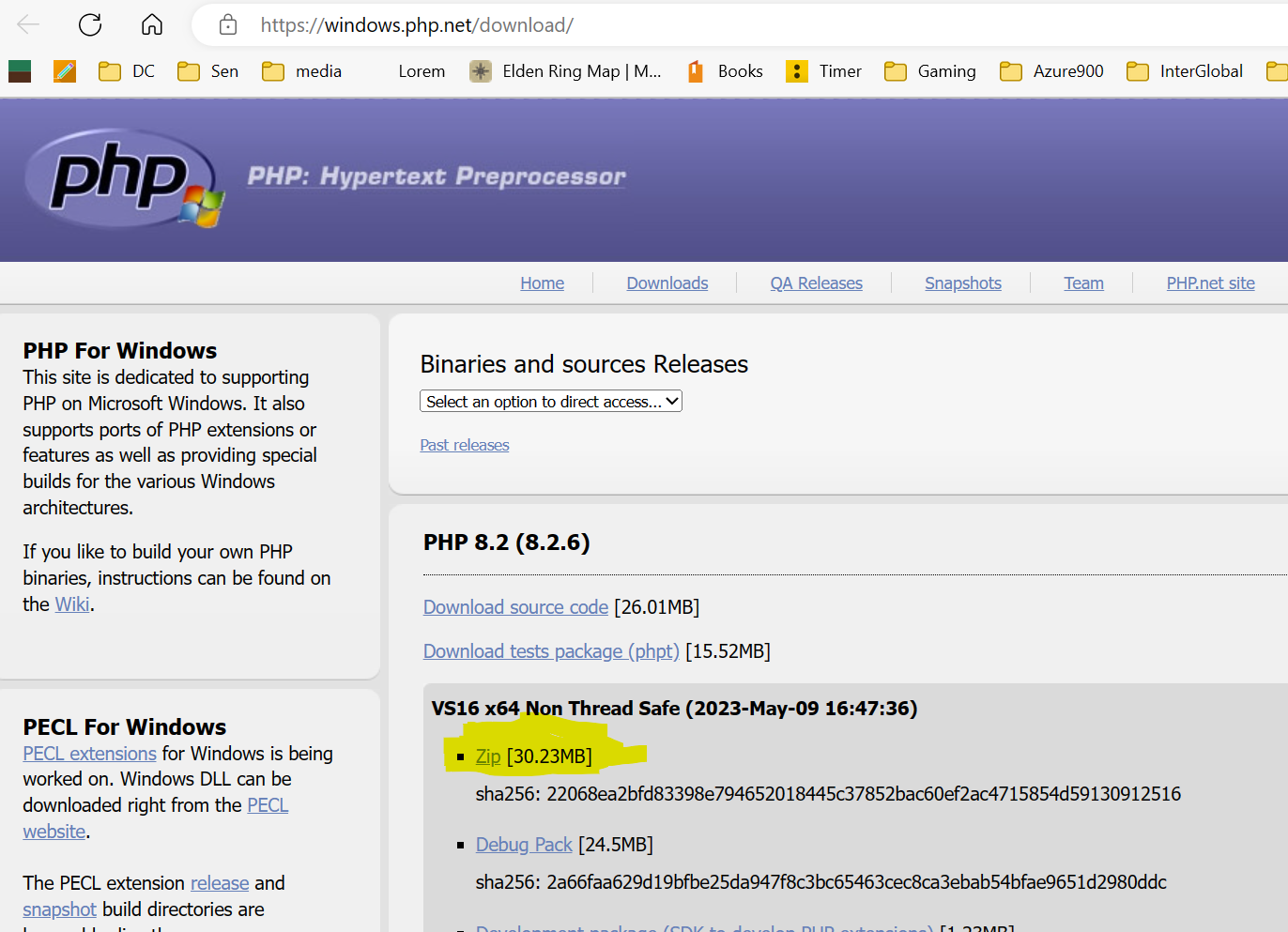 PHP Download link